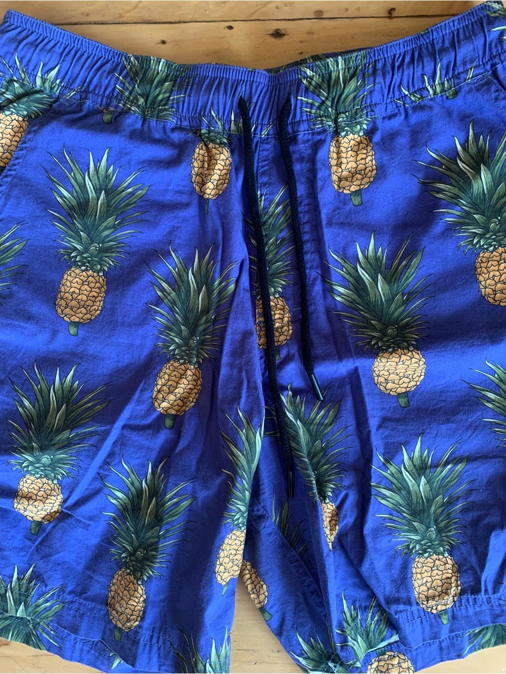 Poplin & Co Men's Blue Pineapple-Print Shorts
